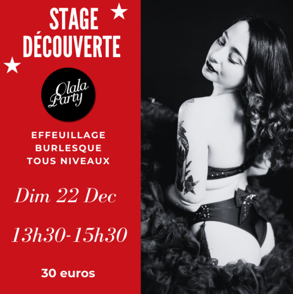 Stage Découverte 2h le 22 décembre / Effeuillage Burlesque Paris