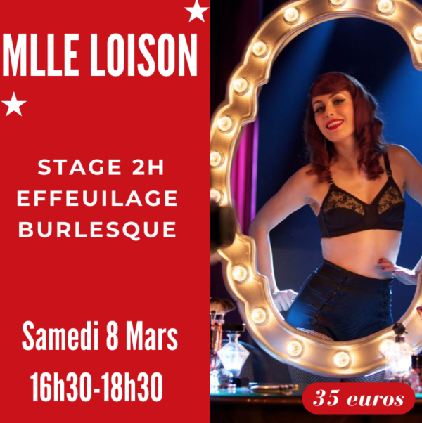 Stage 2H Effeuillage Burlesque / Samedi 8 Mars Paris